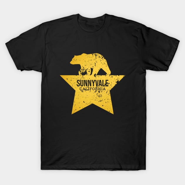 Sunnyvale California Star Bear T-Shirt by urban-wild-prints